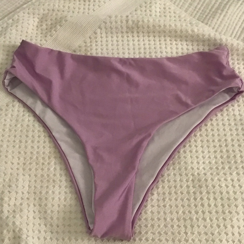 Lavender High-Waisted Bikini Bottom